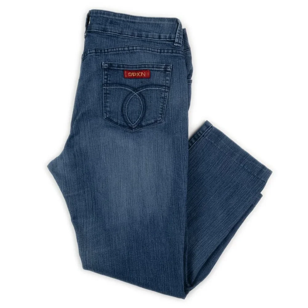 Sasson Jeans Women's Dark Blue Cropped Ankle Jeans 16